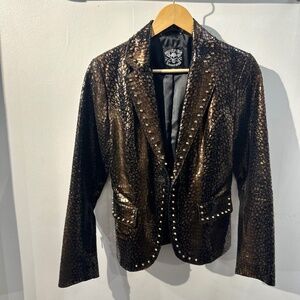 Any old Iron Custom Leather Blazer